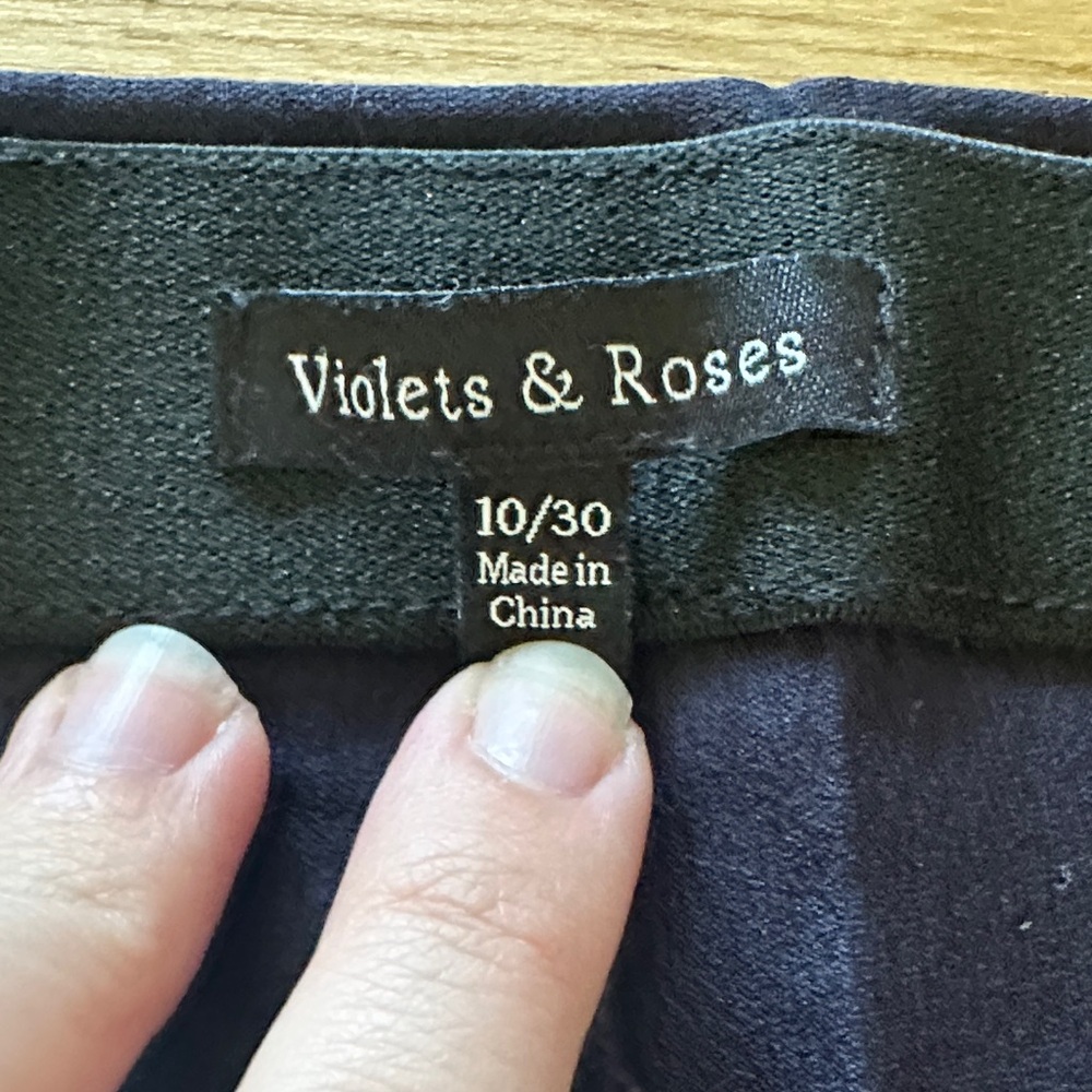 Violets & Roses Navy Pants - Picture 2 of 3